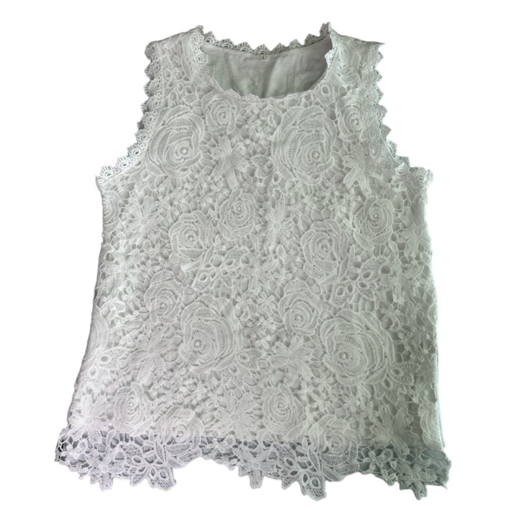 Knitted Floral Tank Top - Picture 3 of 5